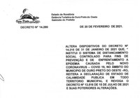 DECRETO N° 14.280 DE 20 DE FEVEREIRO DE 2021. 