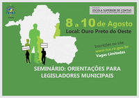 TCE-RO/Escon Realizará Oficinas em Ouro Preto do Oeste para Vereadores e Técnicos de Câmaras